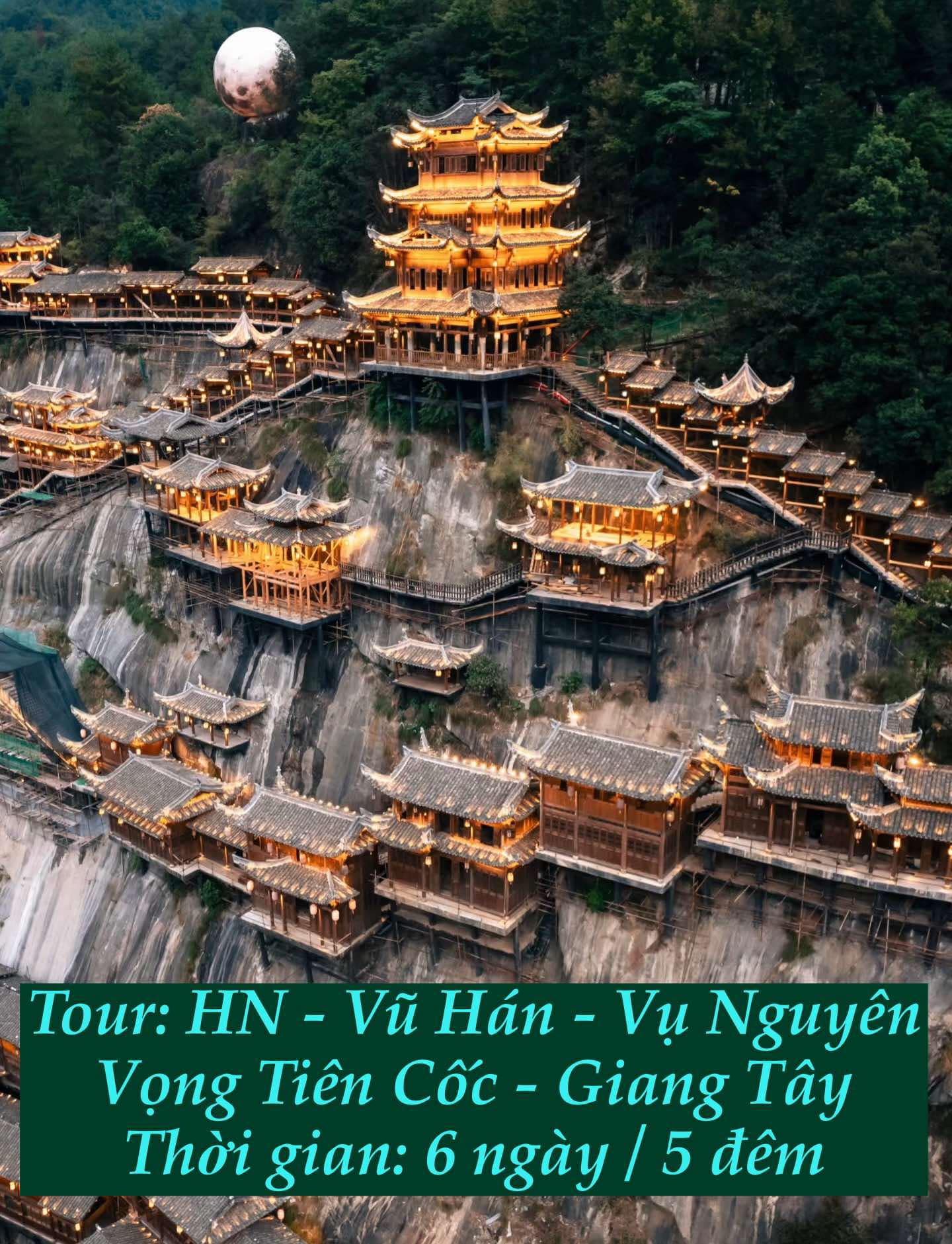 Hà Nội - Vũ Hán - Vụ Nguyên - Vọng Tiên Cốc - Giang Tây, 6N/5Đ